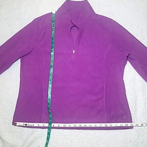 0119. Danskin Fleece Pullover in Stunning Deep Purple w/ Pockets